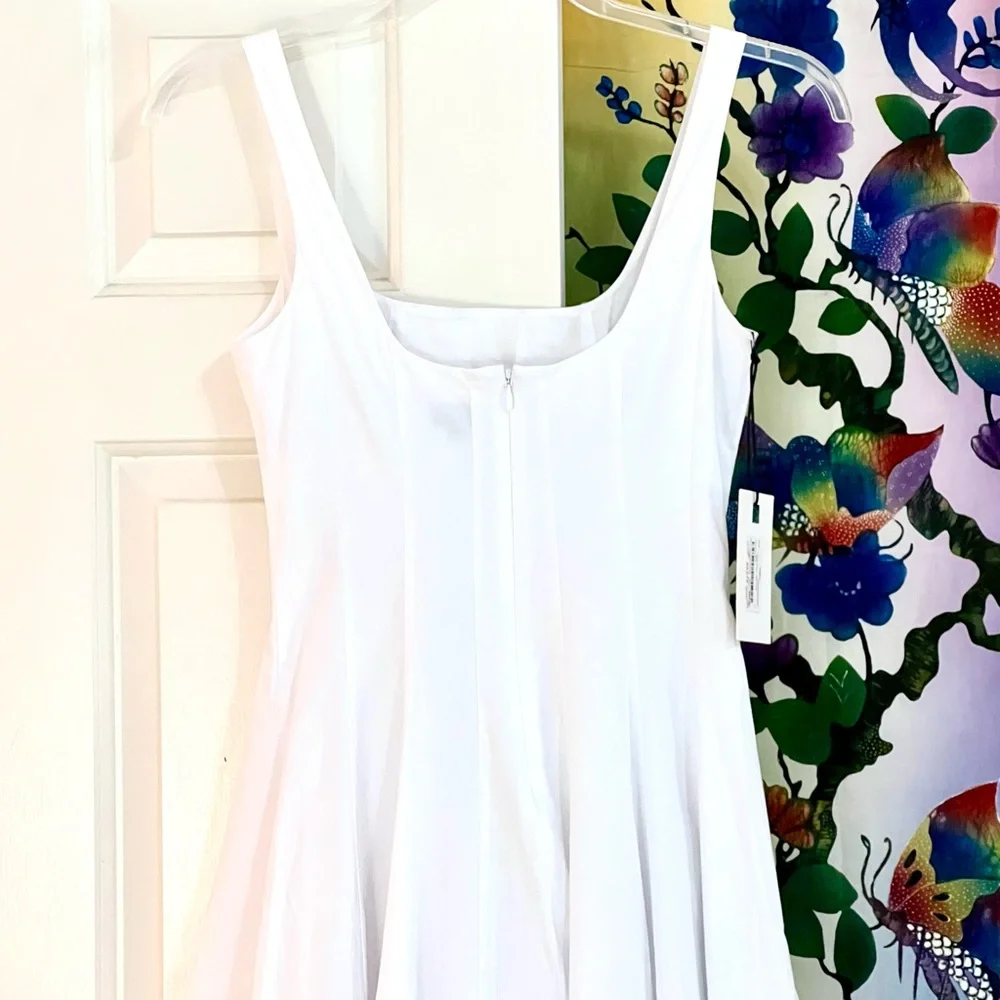 NWT Staud Wells Embroidered Midi Dress White Seed Shop - Picture 14 of 16